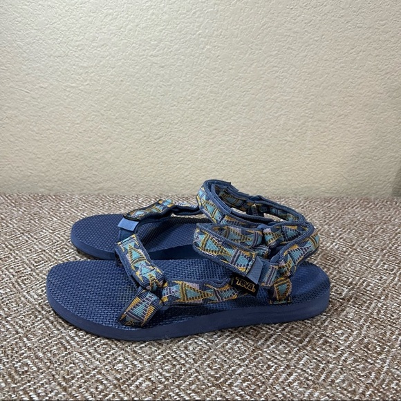 TEVA WOMEN'S ORIGINAL UNIVERSAL SPORT EVERYDAY BLUE SANDALS SZ 9 AZTEC CASUAL - Picture 5 of 7